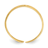 14K Polished LOVE and Hearts Toe Ring